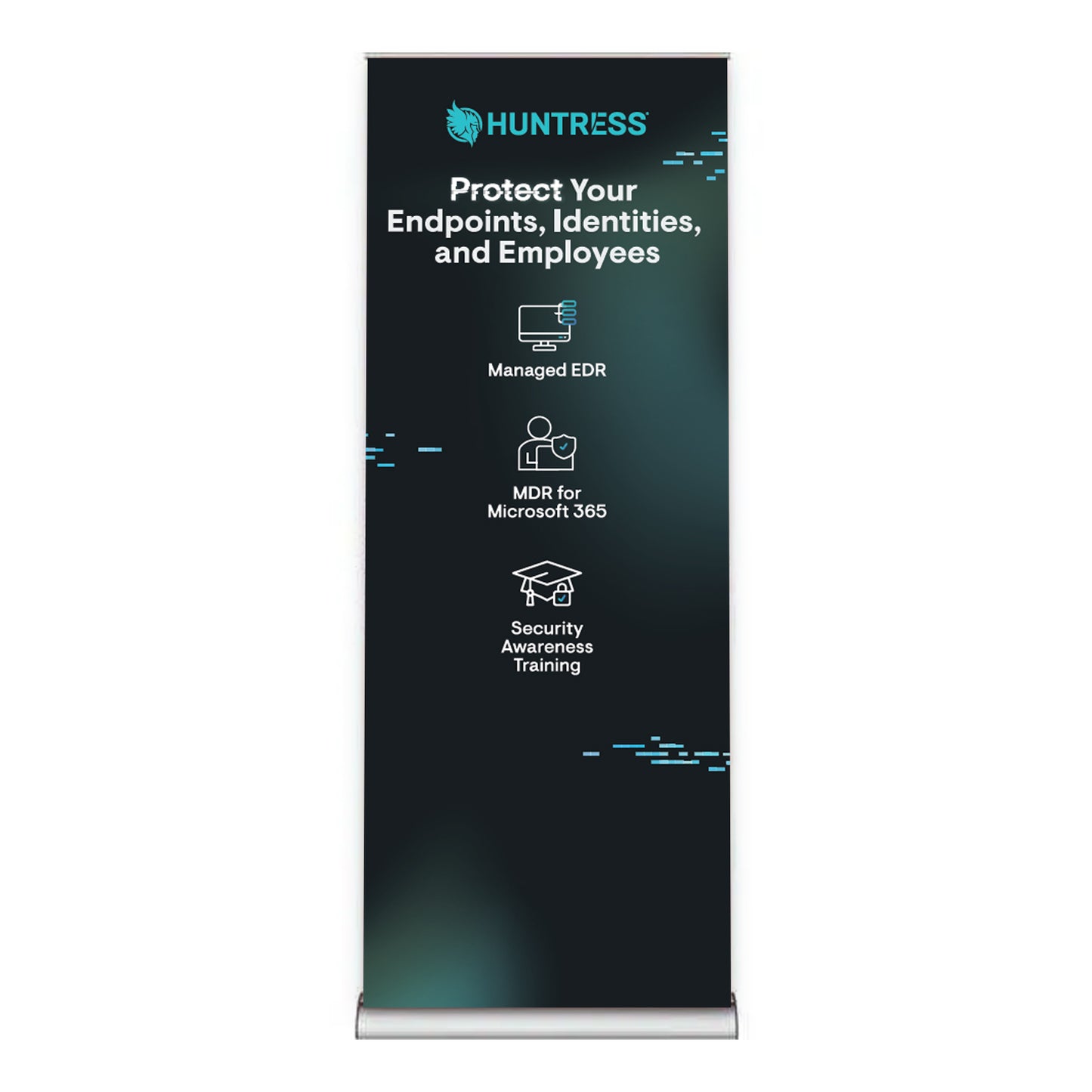 3-Product Retractable Banner - 'Protect Your Endpoints, Identities, and Employees'